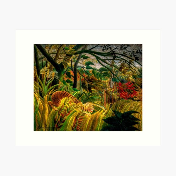 Item preview, Tiger in a Tropical Storm by Henri Rousseau designed and sold by wordpower900.