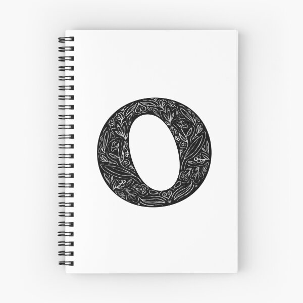 Item preview, Black Floral O Initial / Monogram designed and sold by MessyBestie.