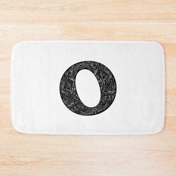 Item preview, Black Floral O Initial / Monogram designed and sold by MessyBestie.