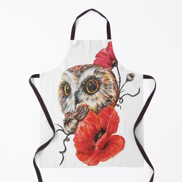 Artikelvorschau, Eule und Mohnblumen entworfen und verkauft von BrittniBeeArt.
