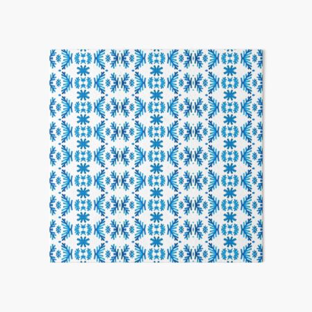 Flowery blue & white pattern7 Art Board Print