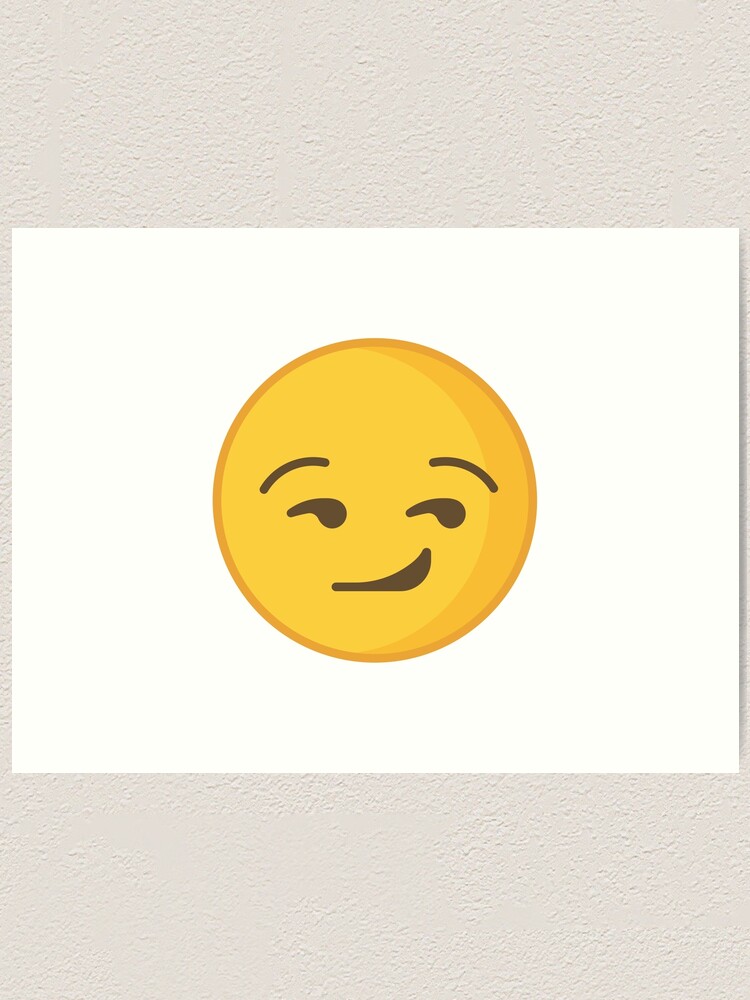 "Shy emoji" Art Print by russ867 | Redbubble