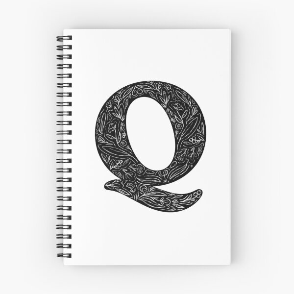 Item preview, Black Floral Q Initial / Monogram designed and sold by MessyBestie.