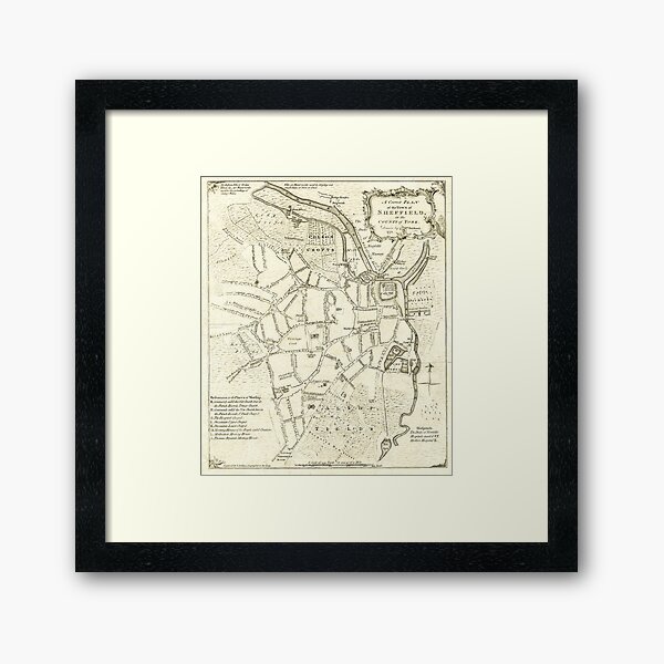 Item preview, Map of Sheffield by William Fairbank, 1771 designed and sold by sheffarchives.