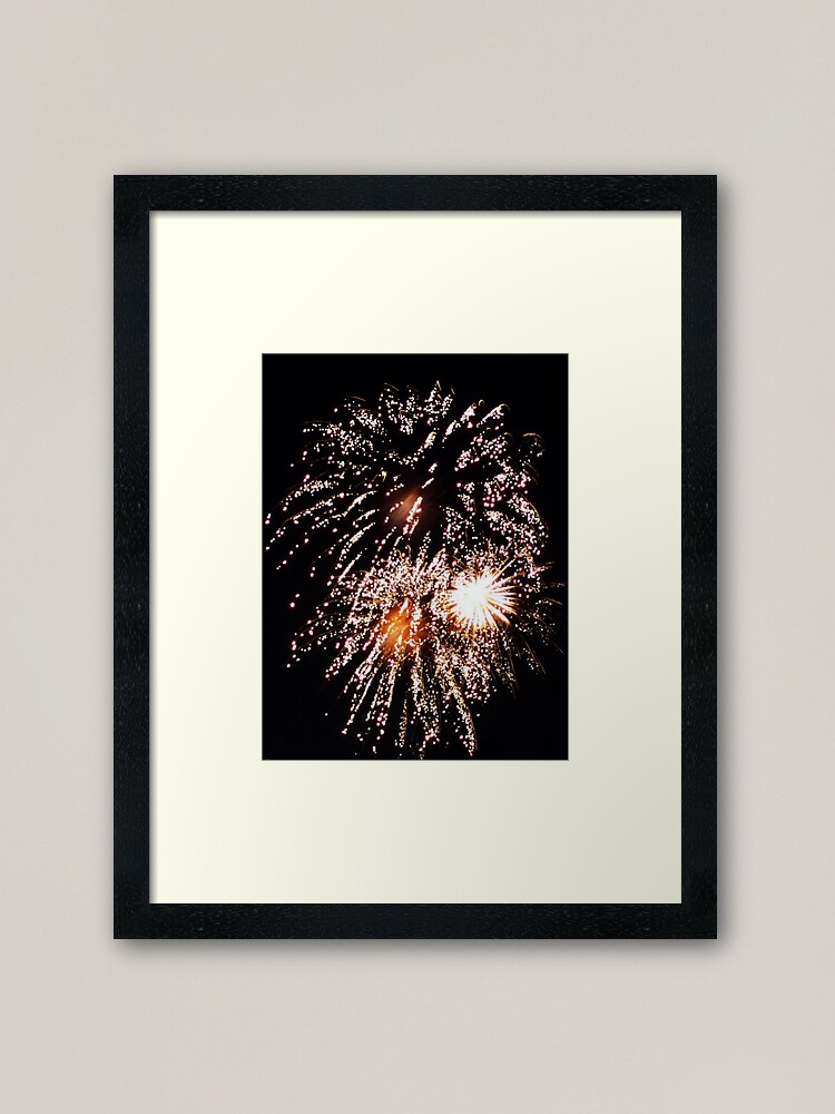 Alternate view of Fireworks - Multiple explosions Framed Art Print