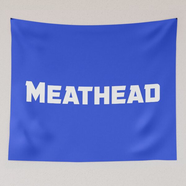 Item preview, Meathead white on blue designed and sold by Pawgyle.