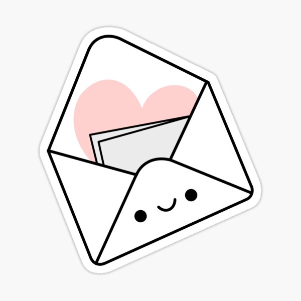 Cute envelope Cartoon Sticker for Sale by Ella Way