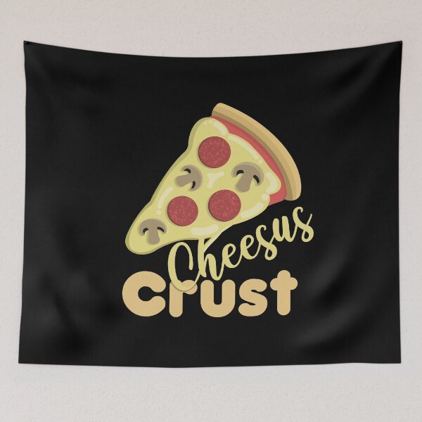 Item preview, Cheesus Crust Pizza Pun designed and sold by Funful.