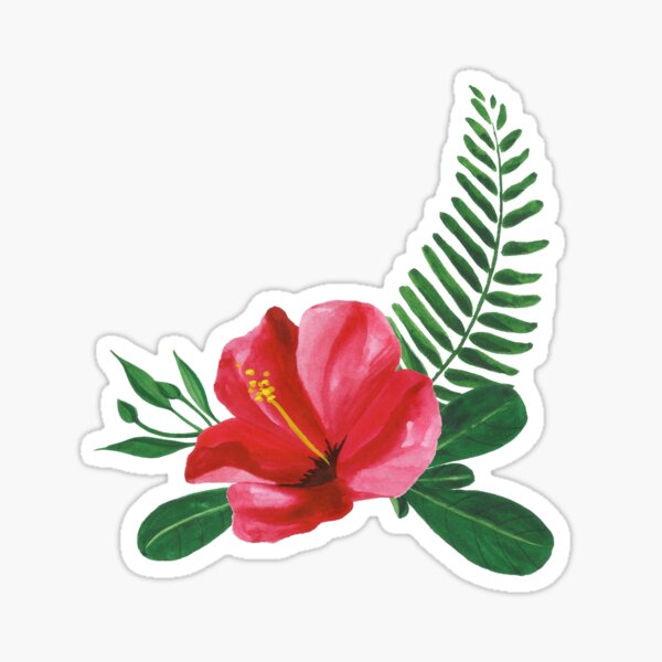 Item preview, Summer watercolor beautiful tropical flower designed and sold by BarcelonaShop.