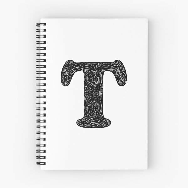 Item preview, Black Floral T Initial / Monogram designed and sold by MessyBestie.