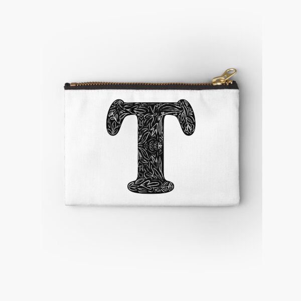 Item preview, Black Floral T Initial / Monogram designed and sold by MessyBestie.