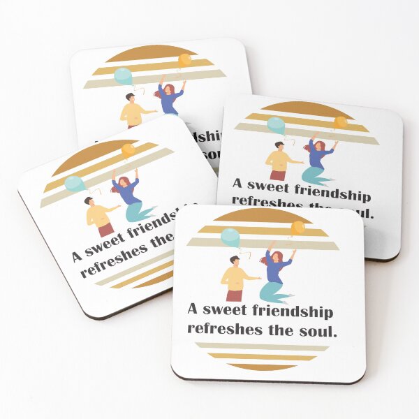 Item preview, A sweet friendship refreshes the soul : Inspirational Quote, Birthday gift  designed and sold by Badrart.