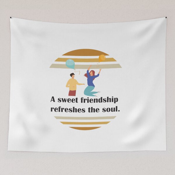 Item preview, A sweet friendship refreshes the soul : Inspirational Quote, Birthday gift  designed and sold by Badrart.
