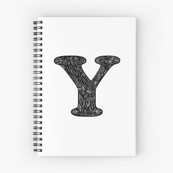 Item preview, Black Floral Y Initial / Monogram designed and sold by MessyBestie.