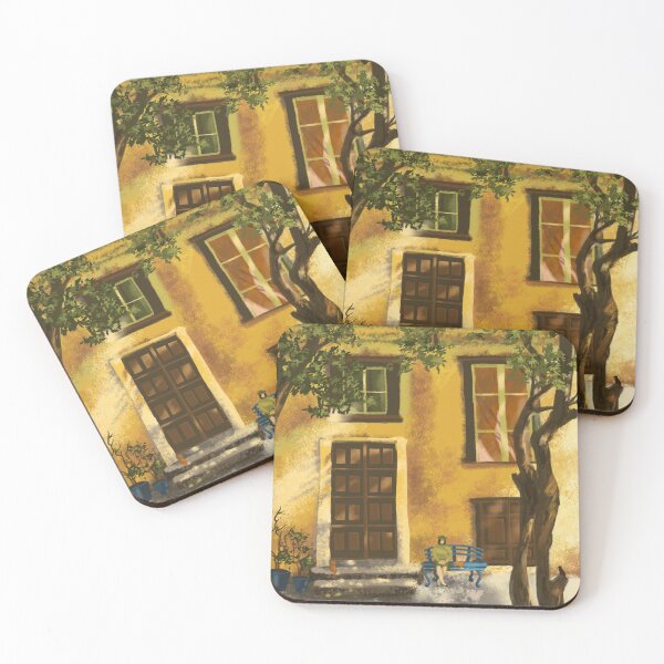 Item preview, Old Yellow Building Courtyard  designed and sold by JakoRila.