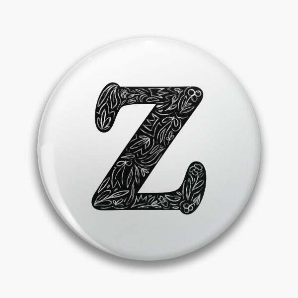 Item preview, Black Floral Z Initial / Monogram designed and sold by MessyBestie.