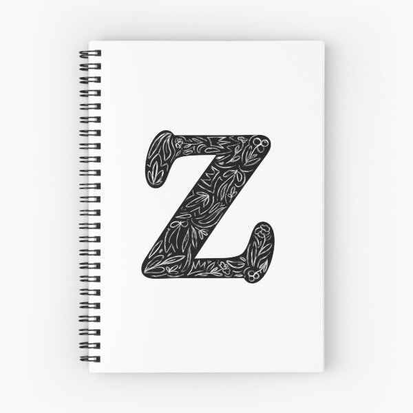 Item preview, Black Floral Z Initial / Monogram designed and sold by MessyBestie.