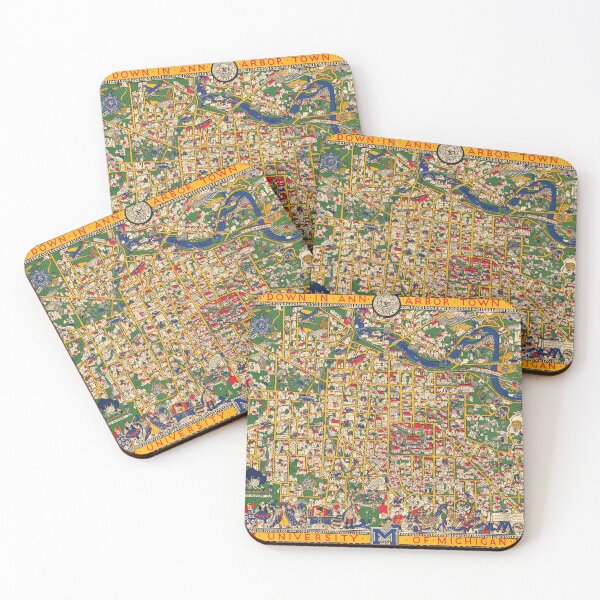 Item preview, 1926 Vintage Map of University of Michigan designed and sold by Gin  Neko.