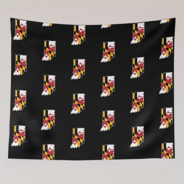 Item preview, Maryland Flag Indiana Map designed and sold by MarylandStyle.