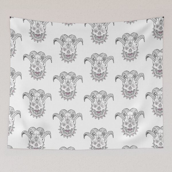 Item preview, Baphomet and Human Skull whit Mandala designed and sold by Elifndz.