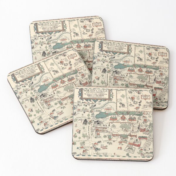 Item preview, 1930 Vintage Map of Wheaton College in Norton, Massachusetts designed and sold by Gin  Neko.