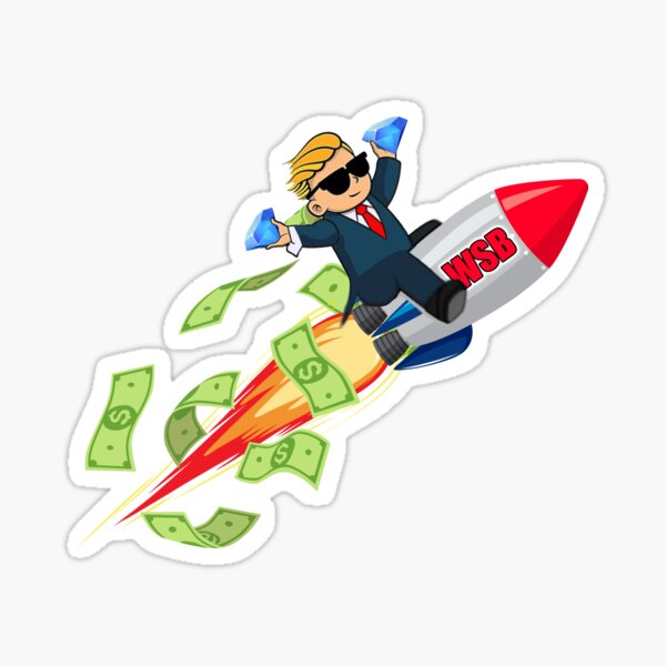 WSB zum Mond Sticker