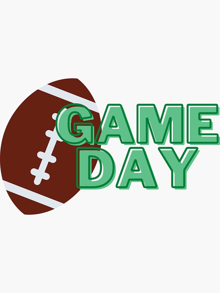 'Game Day American Football Sunday Football' Sticker