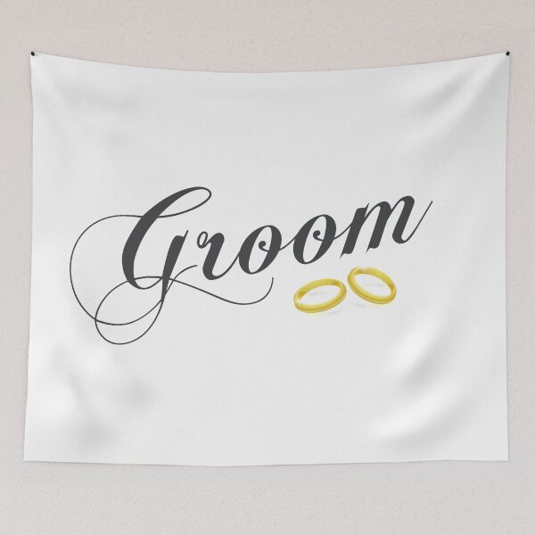 Item preview, Simple and Elegant Groom Calligraphy with Wedding Rings designed and sold by Hommie9977.