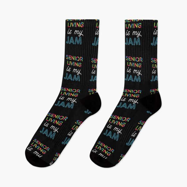 Item preview, Senior Living is my Jam. Funny Senior Living Design designed and sold by Custom365.