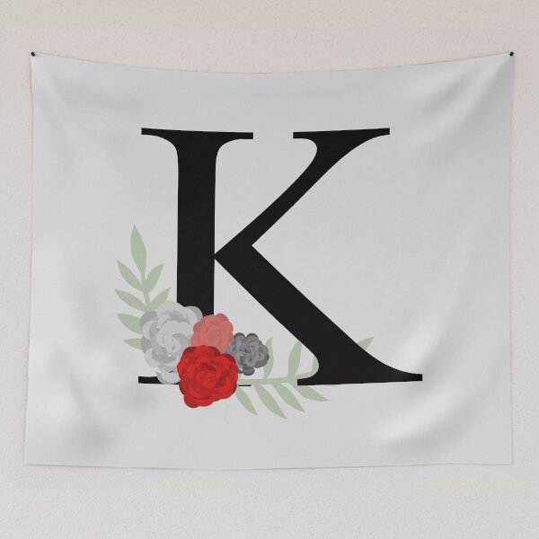 Artikelvorschau, Blumenmonogramm K. entworfen und verkauft von kayleeoconnor.