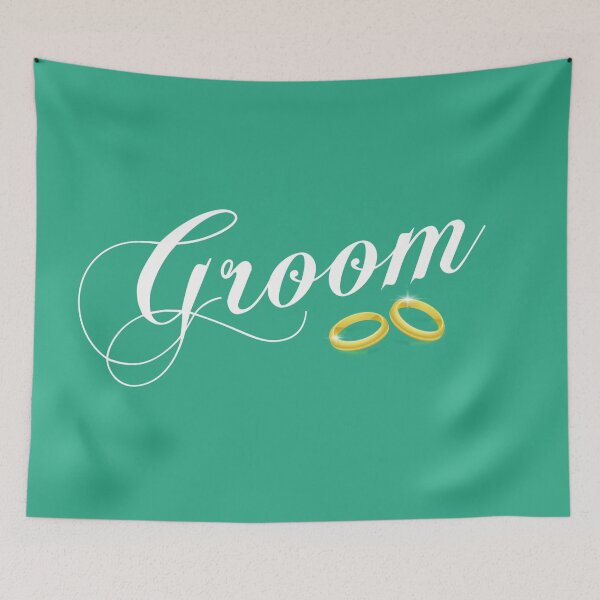 Item preview, Simple and Elegant Groom Calligraphy with Wedding Rings designed and sold by Hommie9977.