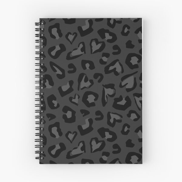 Item preview, black leopard print heart kawaii designed and sold by Gossip Rag.