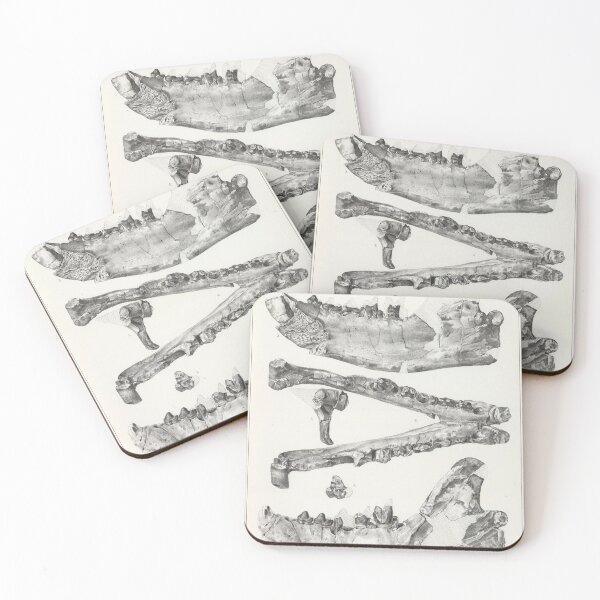 Item preview, 1877 Vintage Drawings of Jawbone Fossils designed and sold by Gin  Neko.