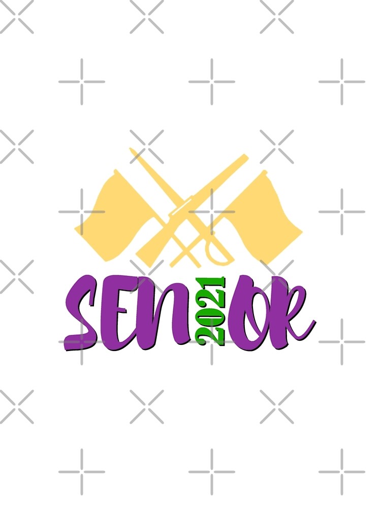 senior  class of 2021  color guard flagsabrerifle aline dress by