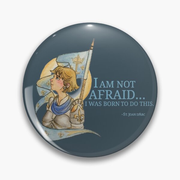 Item preview, "I am not afraid." - Joan d'Arc  designed and sold by SaintlyStitches.