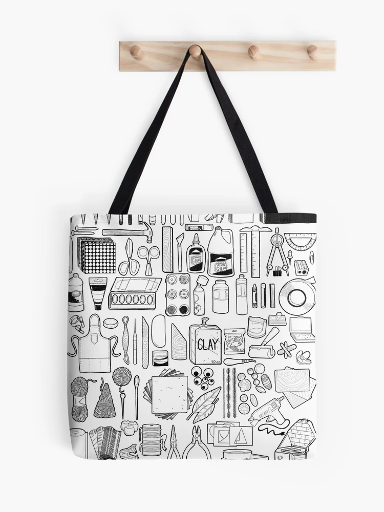 Art Supplies Before Guys Large Tote — Creative & Caffeinated