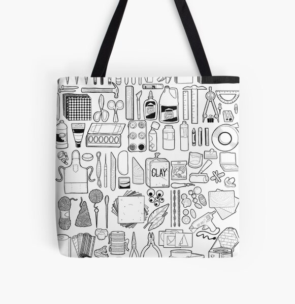 85+ Art Supply Doodles in Black iPad Case & Skin for Sale by thecraftace