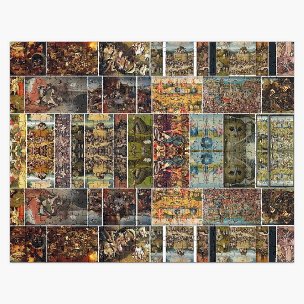 Hieronymus Bosch Paintings, ur,jigsaw_puzzle_252_piece_flatlay,square_product,1000x1000-bg,f8f8f8