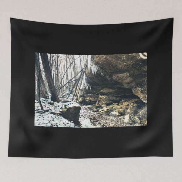 Item preview,  Huge Ice hanging from a Cliff at the entrance of a Cave designed and sold by AllysiaAltck.