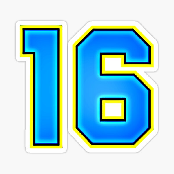 number 16 sixteen 16