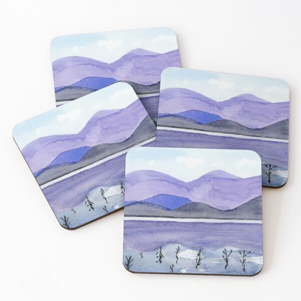 Item preview, Purple Mountains. Watercolor Painting  designed and sold by Eugenia Alvarez.