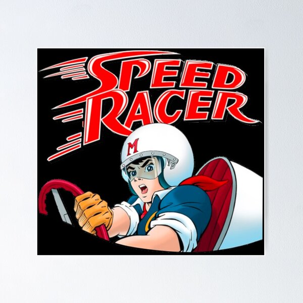 Speed Racer Black and White Design Poster for Sale by Persona