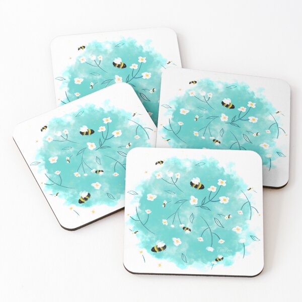 Item preview, Bee delightful, spring and summer whimiscal illustration designed and sold by MiniMoonArts.
