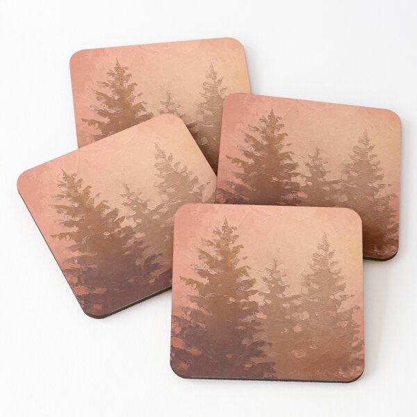 Item preview, Cedar Trees Silhouette - Foggy Forest Painting designed and sold by Karen Whitworth.
