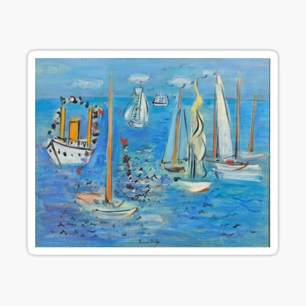 Aperçu de l'œuvre Raoul Dufy Bateaux créée et vendue par emidye20.