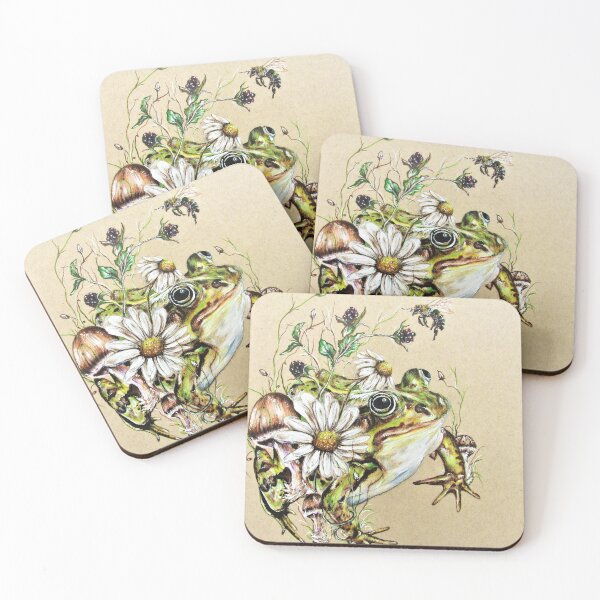 Item preview, Toad and Wildflowers designed and sold by BrittniBeeArt.