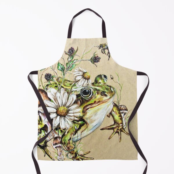 Item preview, Toad and Wildflowers designed and sold by BrittniBeeArt.