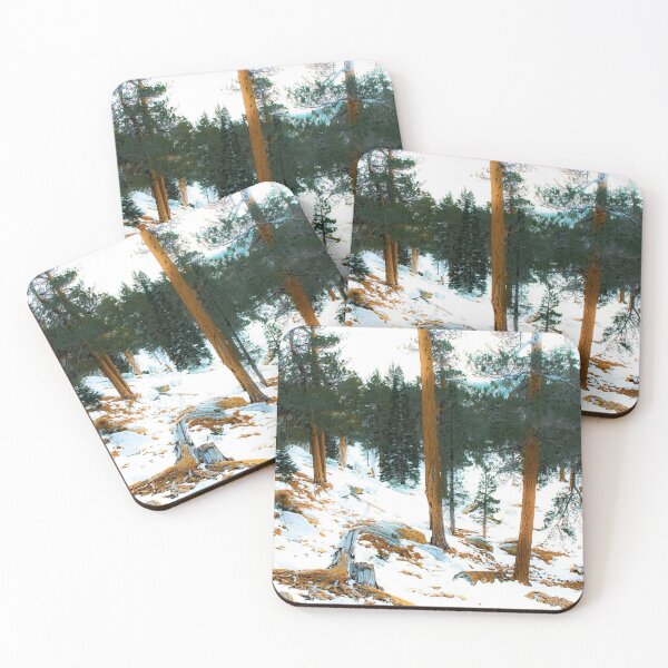 Item preview, green pine tree with snow on the mountain at Palm Springs Aerial Tramway, California, USA designed and sold by Mrvell.