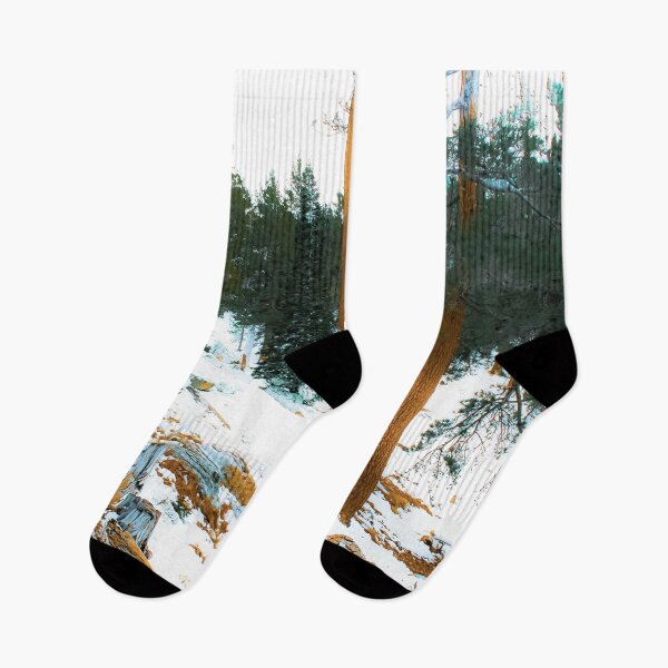 Item preview, green pine tree with snow on the mountain at Palm Springs Aerial Tramway, California, USA designed and sold by Mrvell.