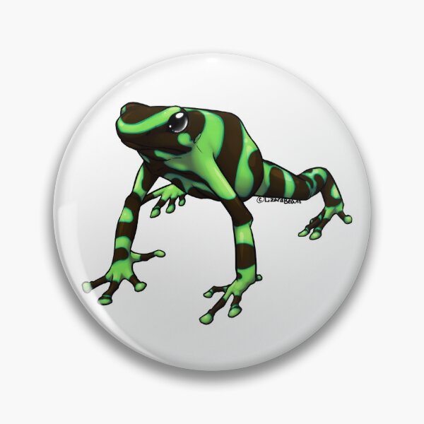 Item preview, Green and Black Poison Dart Frog designed and sold by LizardBeans.